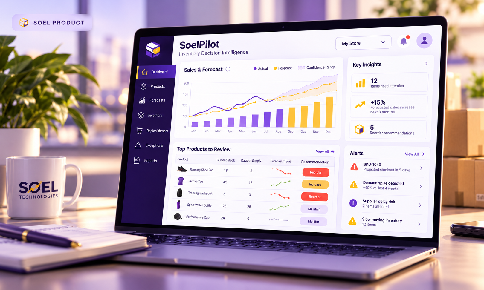 SoelPilot inventory decision intelligence dashboard